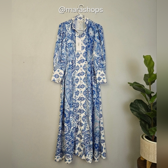 Raishma Maya Blue Cotton Dress - Picture 3 of 9